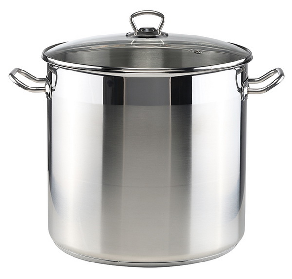 20 L Großraumtopf Induktion-Universaltopf Edelstahl-Kochtopf Topf Glasdeckel NEU 4034127220566