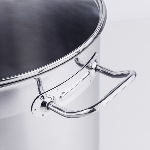 20 L Großraumtopf Induktion-Universaltopf Edelstahl-Kochtopf Topf Glasdeckel NEU 4034127220566