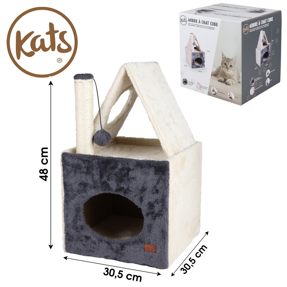Kats Kratzbaumhaus Katzenhaus Kratzbaum Sisal Katzen Katze Spielhaus  Schlafhtte | eBay.de