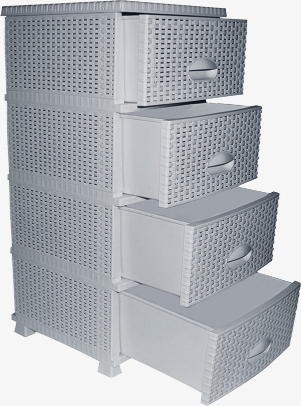 Kommode Schubladenschrank 4 Schubladen-Container Schrank