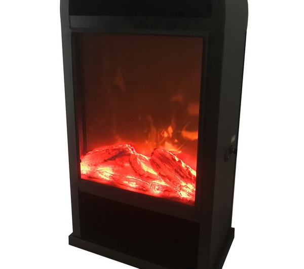 Deko-Kamin mit Flammeneffekt (25,7 x 14,6 x 50,3 cm) 414145 schwarz