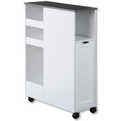 KESPER mobiles Nischenregal mit Mülleimer Nischenwagen Regalwagen